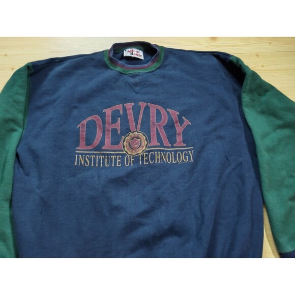 Vintage 1995 Devry Institute of Technology sweater pullover college house 2Xl - Picture 3 of 6